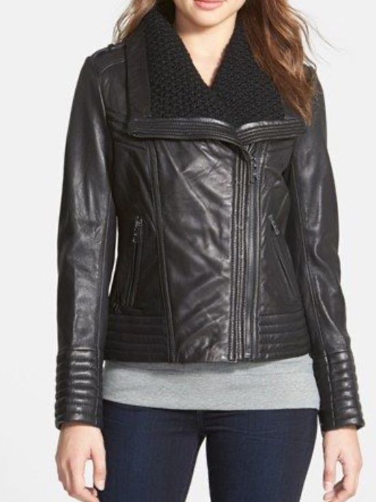 MICHAEL Michael Kors Jackets & Blazers - Michael Kors Black Leather Asymmetrical Zip Moto Jacket Size S